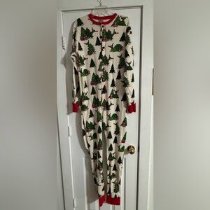 Lazy One Cream and Red Kids Pajamas